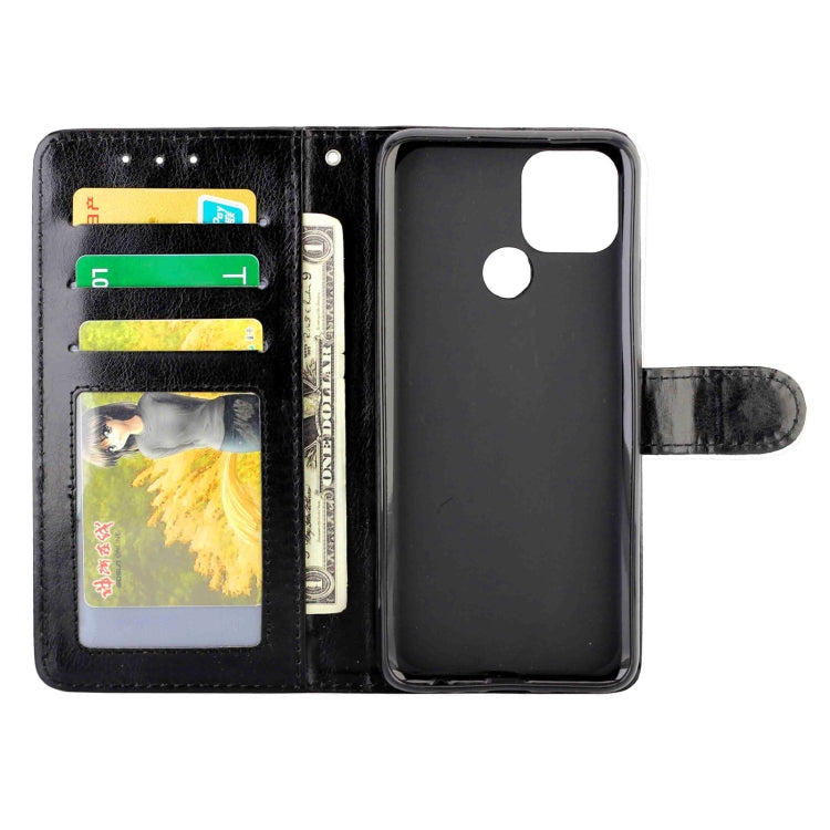 For OPPO A15 Crazy Horse Texture Leather Horizontal Flip Protective Case with Holder & Card Slots & Wallet & Photo Frame