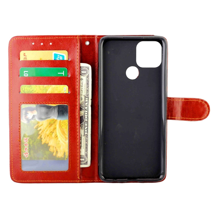 For OPPO A15 Crazy Horse Texture Leather Horizontal Flip Protective Case with Holder & Card Slots & Wallet & Photo Frame