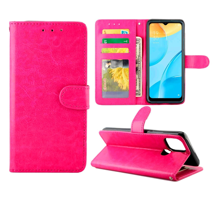 For OPPO A15 Crazy Horse Texture Leather Horizontal Flip Protective Case with Holder & Card Slots & Wallet & Photo Frame
