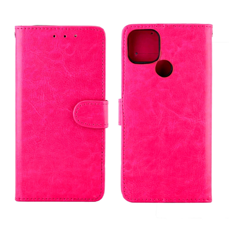 For OPPO A15 Crazy Horse Texture Leather Horizontal Flip Protective Case with Holder & Card Slots & Wallet & Photo Frame