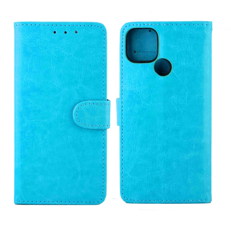 For OPPO A15 Crazy Horse Texture Leather Horizontal Flip Protective Case with Holder & Card Slots & Wallet & Photo Frame