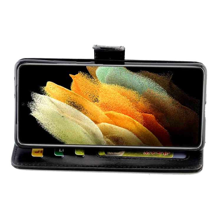 For Samsung Galaxy S21 Ultra 5G Crazy Horse Texture Leather Horizontal Flip Protective Case with Holder & Card Slots & Wallet & Photo Frame