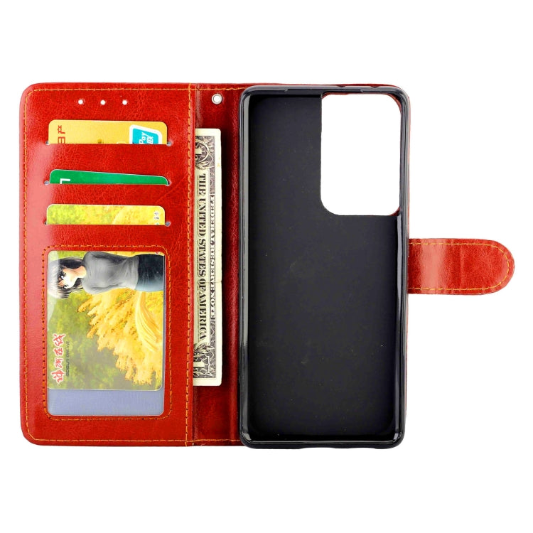 For Samsung Galaxy S21 Ultra 5G Crazy Horse Texture Leather Horizontal Flip Protective Case with Holder & Card Slots & Wallet & Photo Frame