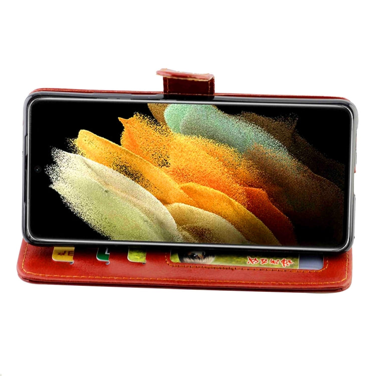 For Samsung Galaxy S21 Ultra 5G Crazy Horse Texture Leather Horizontal Flip Protective Case with Holder & Card Slots & Wallet & Photo Frame