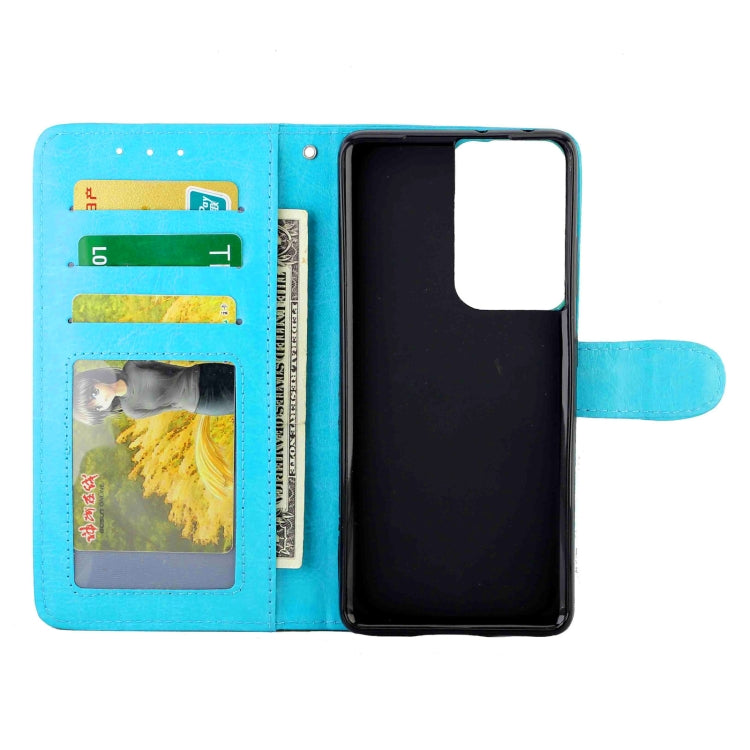 For Samsung Galaxy S21 Ultra 5G Crazy Horse Texture Leather Horizontal Flip Protective Case with Holder & Card Slots & Wallet & Photo Frame