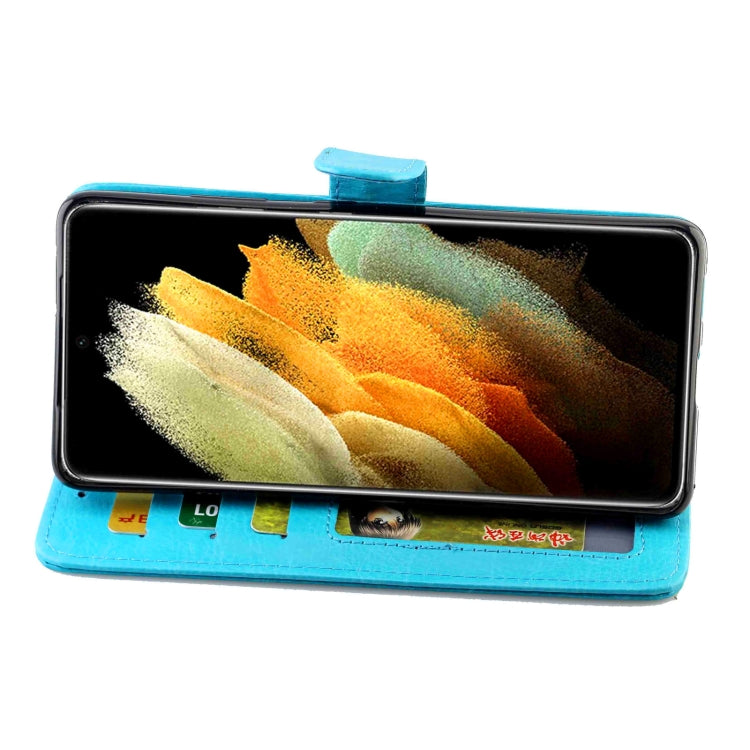 For Samsung Galaxy S21 Ultra 5G Crazy Horse Texture Leather Horizontal Flip Protective Case with Holder & Card Slots & Wallet & Photo Frame