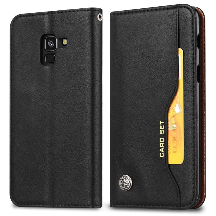 Knead Skin Texture Horizontal Flip Leather Case for Galaxy J8 2018, with Photo Frame & Holder & Card Slots & Wallet