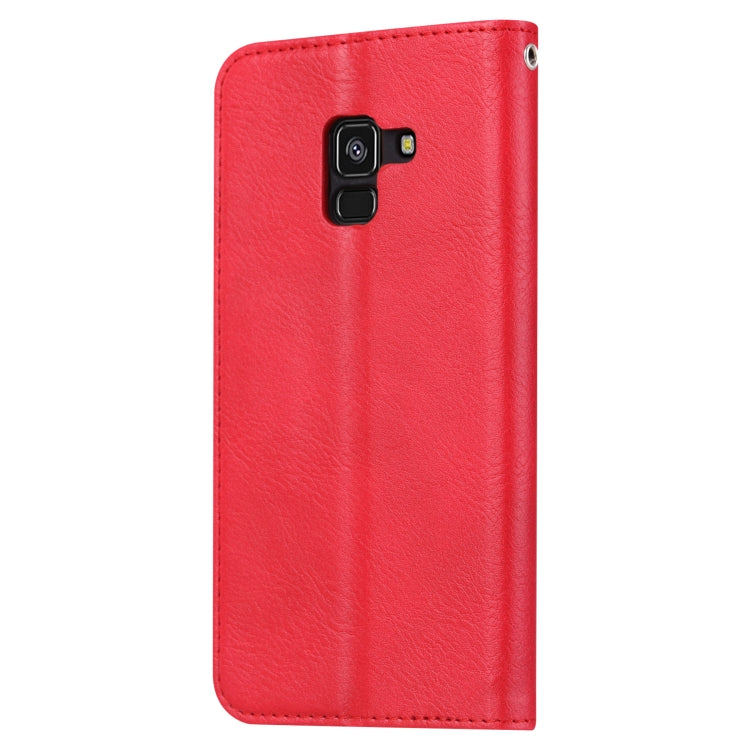 Knead Skin Texture Horizontal Flip Leather Case for Galaxy J8 2018, with Photo Frame & Holder & Card Slots & Wallet