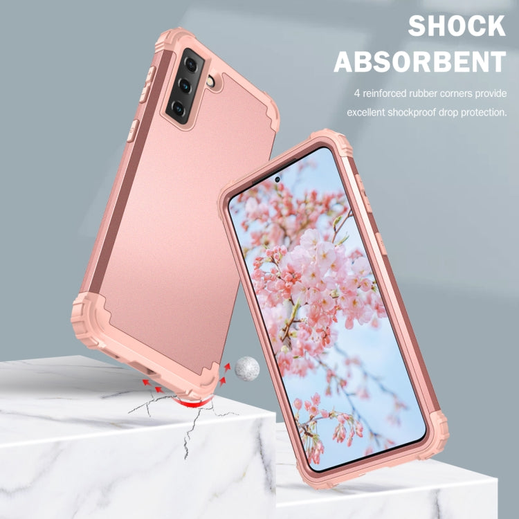 For Samsung Galaxy S21 Plus 5G PC+ Silicone Three-piece Anti-drop Mobile Phone Protective Back Cover