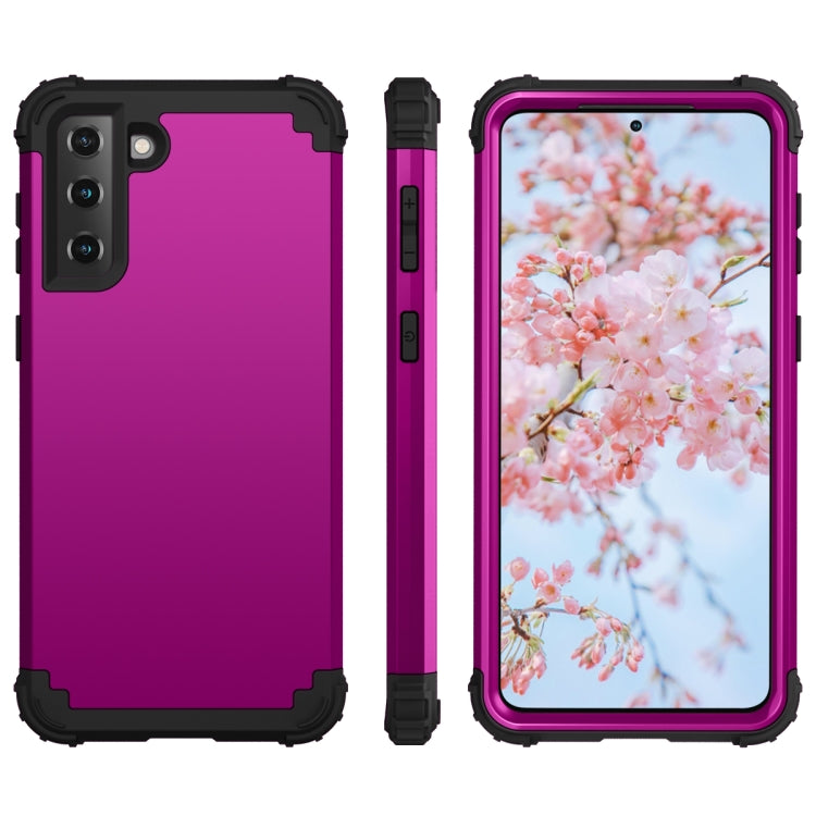 For Samsung Galaxy S21 Plus 5G PC+ Silicone Three-piece Anti-drop Mobile Phone Protective Back Cover