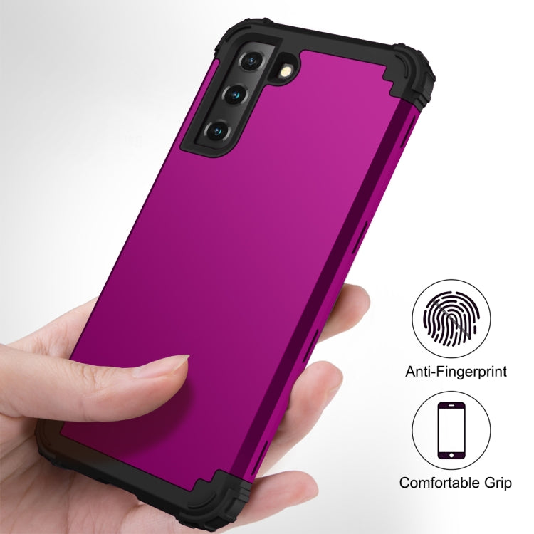 For Samsung Galaxy S21 Plus 5G PC+ Silicone Three-piece Anti-drop Mobile Phone Protective Back Cover