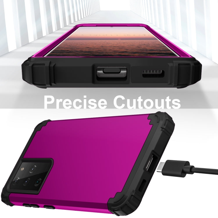 For Samsung Galaxy S21 Ultra  5G PC+ Silicone Three-piece Anti-drop Mobile Phone Protective Back Cover