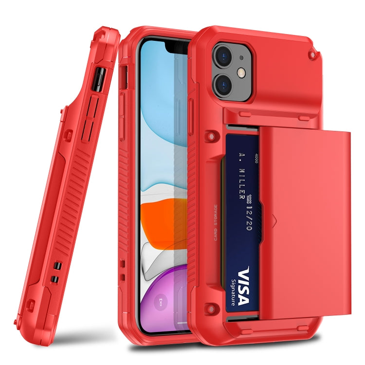 For iPhone 11 PC+TPU Shockproof Armor Protective Case with Card Slot