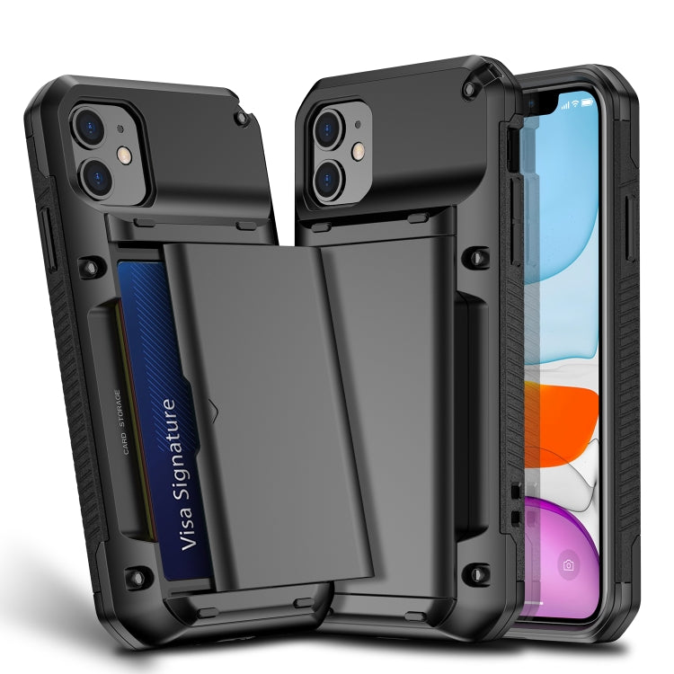 For iPhone 11 Pro Max PC+TPU Shockproof Armor Protective Case with Card Slot