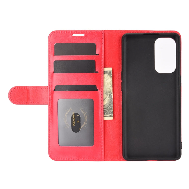 For OPPO Reno 5 5G R64 Texture Single Horizontal Flip Protective Case with Holder & Card Slots & Wallet& Photo Frame