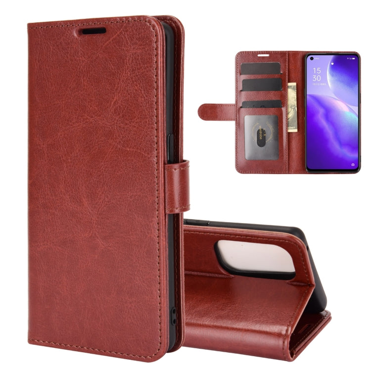 For OPPO Reno 5 5G R64 Texture Single Horizontal Flip Protective Case with Holder & Card Slots & Wallet& Photo Frame