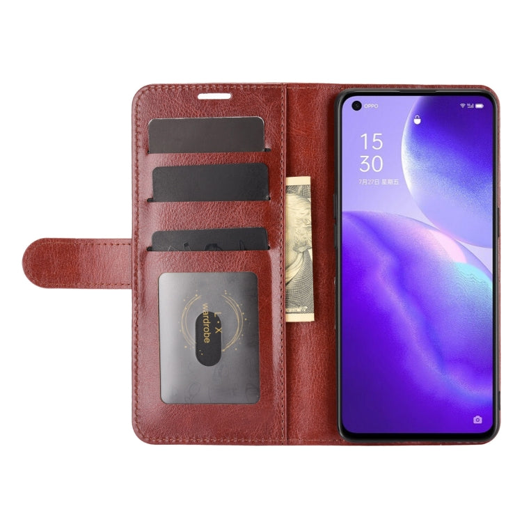 For OPPO Reno 5 5G R64 Texture Single Horizontal Flip Protective Case with Holder & Card Slots & Wallet& Photo Frame