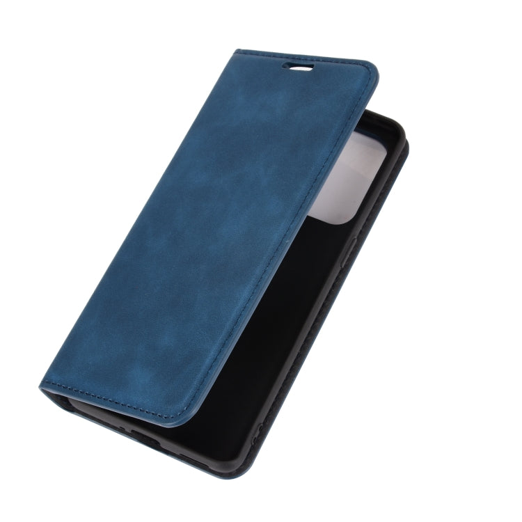 For OPPO Reno 5 5G Retro-skin Business Magnetic Suction Leather Case with Holder & Card Slots & Wallet