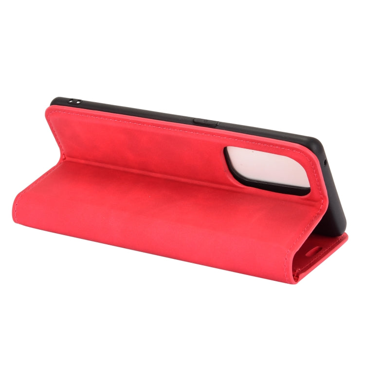 For OPPO Reno 5 5G Retro-skin Business Magnetic Suction Leather Case with Holder & Card Slots & Wallet