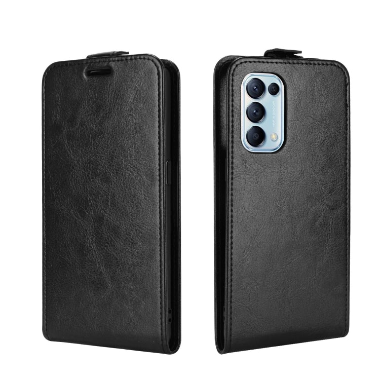 For OPPO Reno5 5G R64 Texture Single Vertical Flip Leather Protective Case with Card Slots & Photo Frame