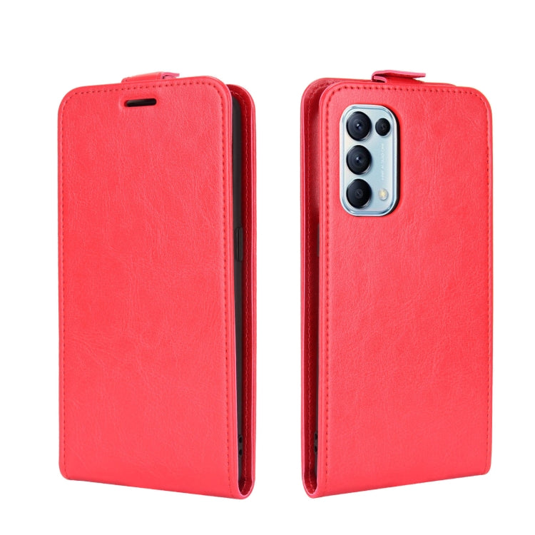 For OPPO Reno5 5G R64 Texture Single Vertical Flip Leather Protective Case with Card Slots & Photo Frame