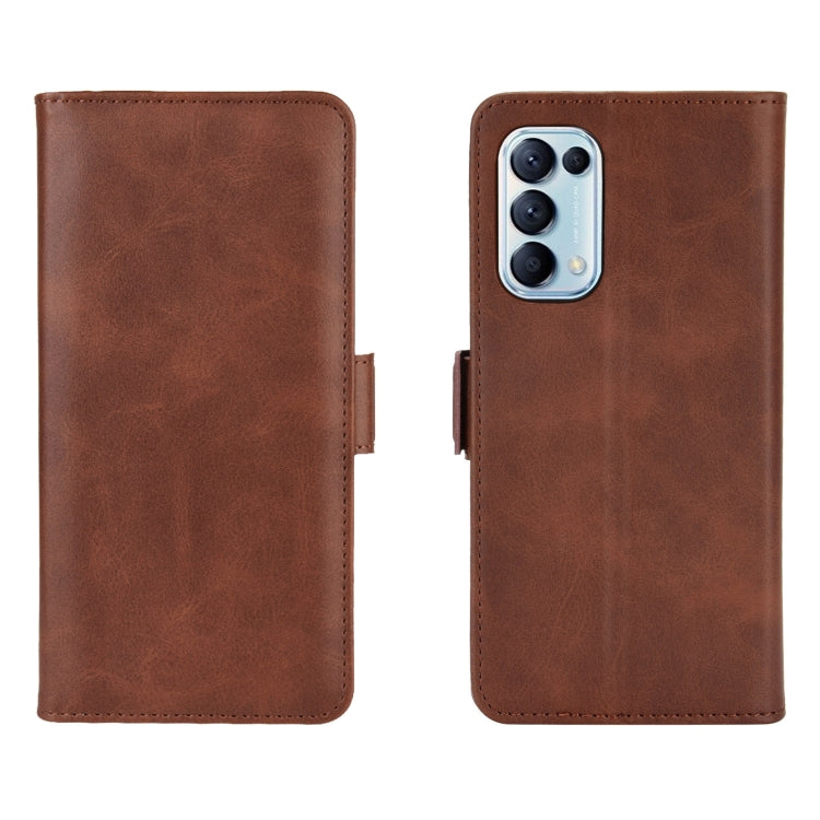For OPPO Reno5 5G Dual-side Magnetic Buckle Horizontal Flip Leather Case with Holder & Card Slots & Wallet