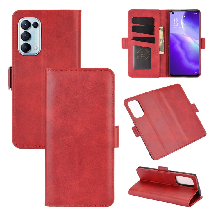 For OPPO Reno5 5G Dual-side Magnetic Buckle Horizontal Flip Leather Case with Holder & Card Slots & Wallet