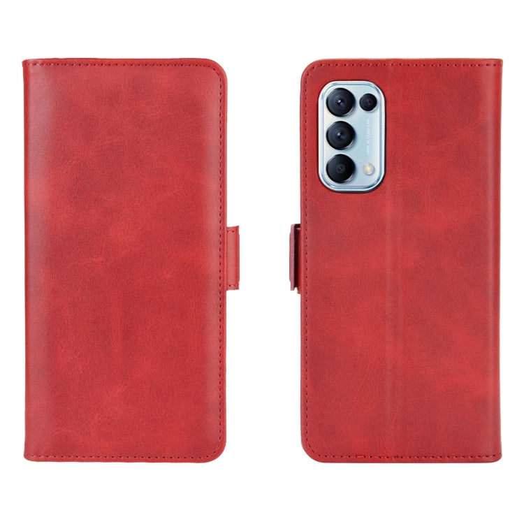 For OPPO Reno5 5G Dual-side Magnetic Buckle Horizontal Flip Leather Case with Holder & Card Slots & Wallet