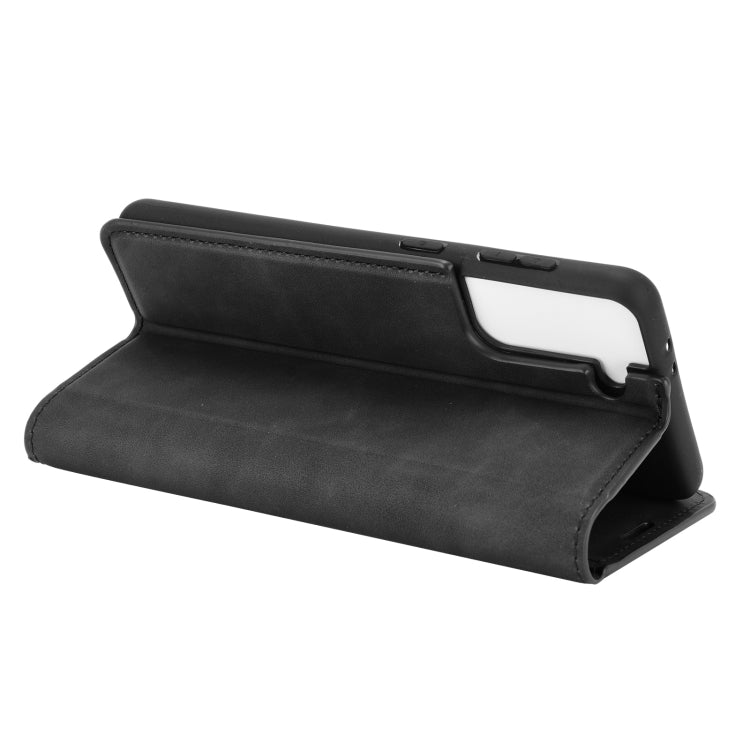 For Samsung Galaxy S21 Plus 5G Retro-skin Business Magnetic Suction Leather Case with Holder & Card Slots & Wallet