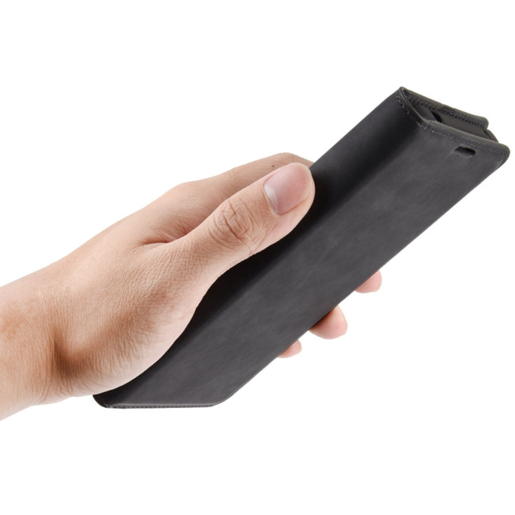 For Samsung Galaxy S21 Plus 5G Retro-skin Business Magnetic Suction Leather Case with Holder & Card Slots & Wallet