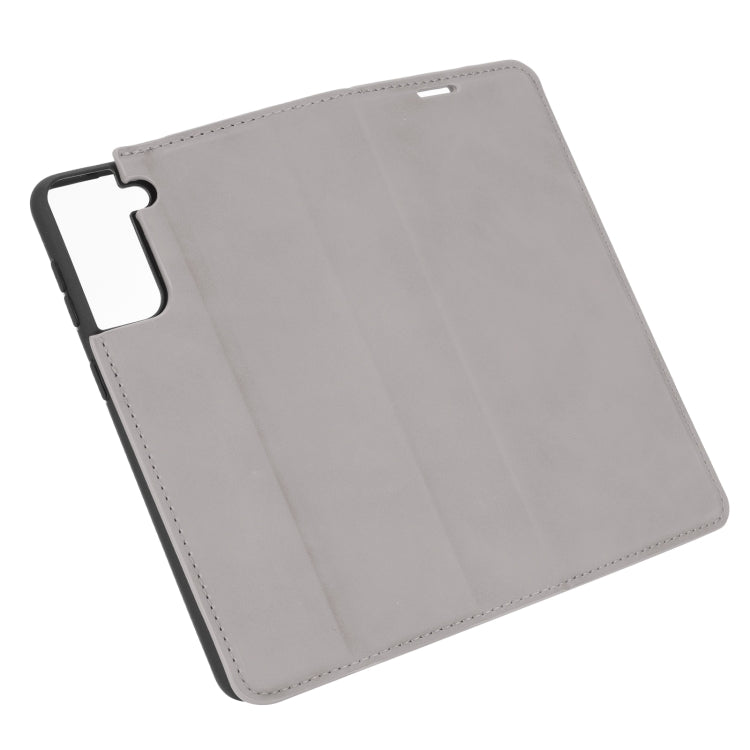 For Samsung Galaxy S21 Plus 5G Retro-skin Business Magnetic Suction Leather Case with Holder & Card Slots & Wallet