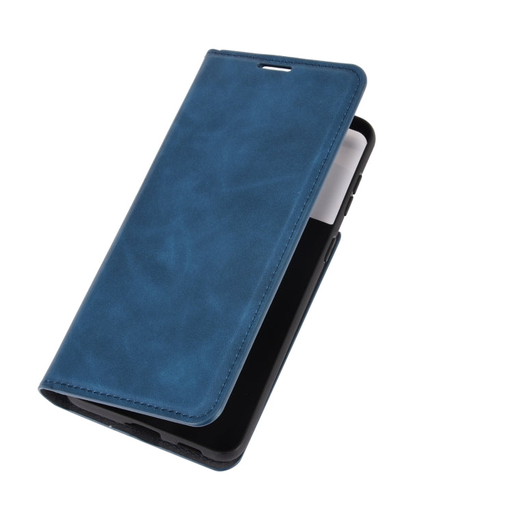 For Samsung Galaxy S21 Plus 5G Retro-skin Business Magnetic Suction Leather Case with Holder & Card Slots & Wallet