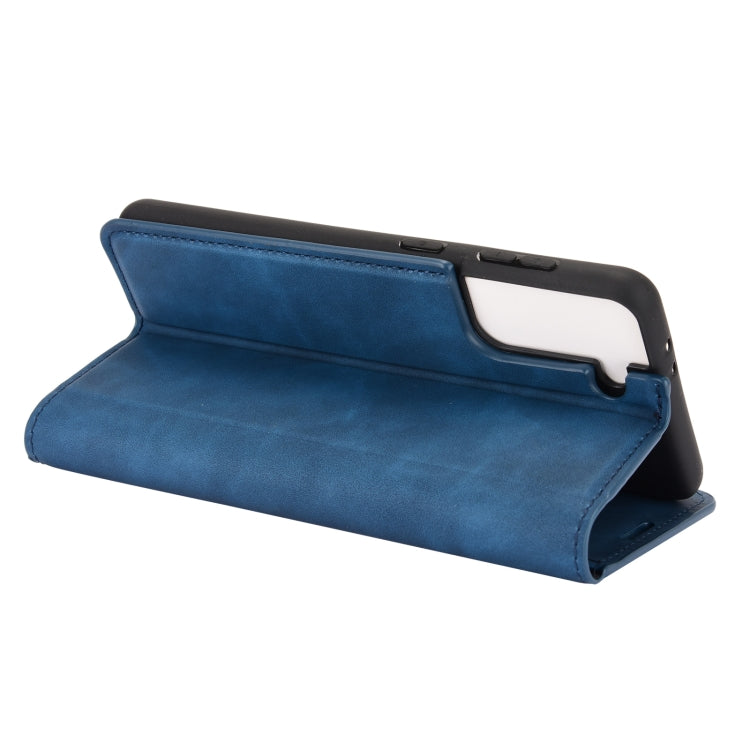 For Samsung Galaxy S21 Plus 5G Retro-skin Business Magnetic Suction Leather Case with Holder & Card Slots & Wallet