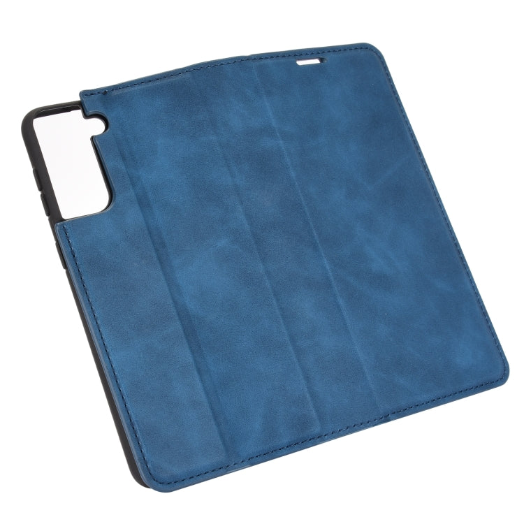 For Samsung Galaxy S21 Plus 5G Retro-skin Business Magnetic Suction Leather Case with Holder & Card Slots & Wallet