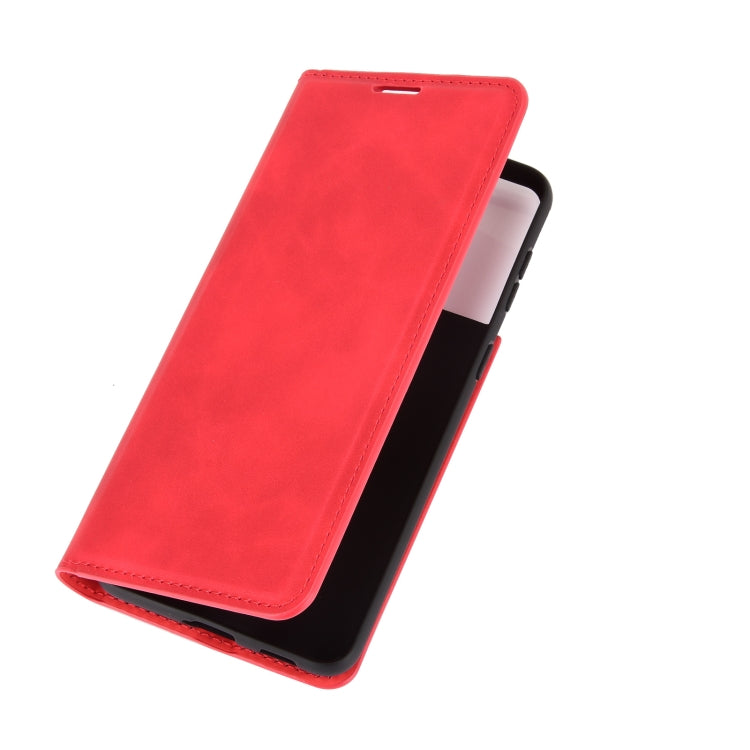 For Samsung Galaxy S21 Plus 5G Retro-skin Business Magnetic Suction Leather Case with Holder & Card Slots & Wallet
