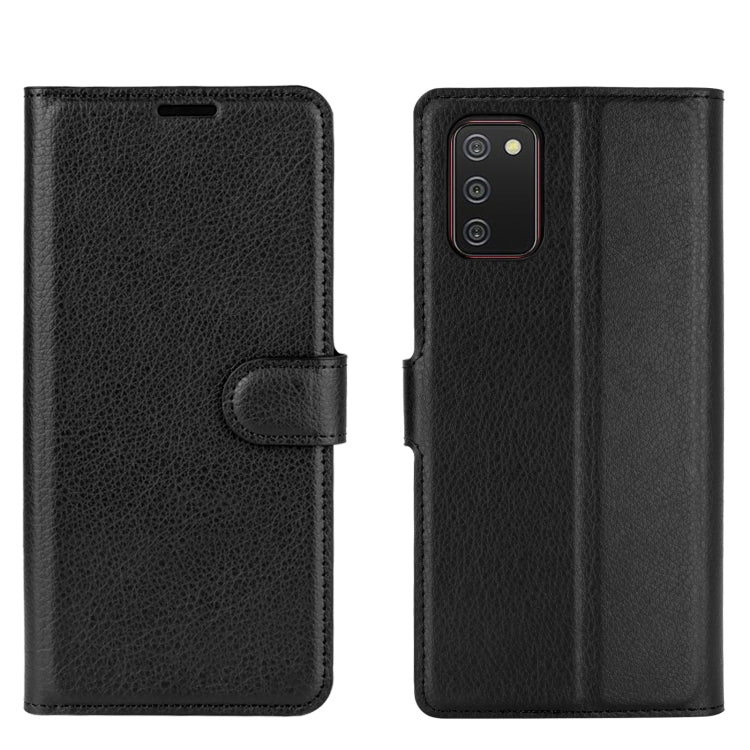 For Samsung Galaxy A02s (US Version) / M02s Litchi Texture Horizontal Flip Protective Case with Holder & Card Slots & Wallet