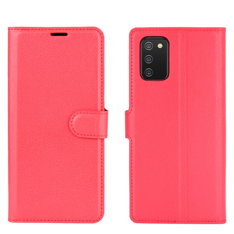 For Samsung Galaxy A02s (US Version) / M02s Litchi Texture Horizontal Flip Protective Case with Holder & Card Slots & Wallet