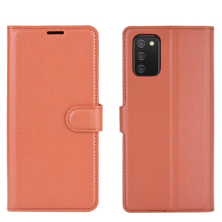For Samsung Galaxy A02s (US Version) / M02s Litchi Texture Horizontal Flip Protective Case with Holder & Card Slots & Wallet