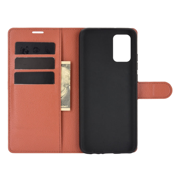 For Samsung Galaxy A02s (US Version) / M02s Litchi Texture Horizontal Flip Protective Case with Holder & Card Slots & Wallet