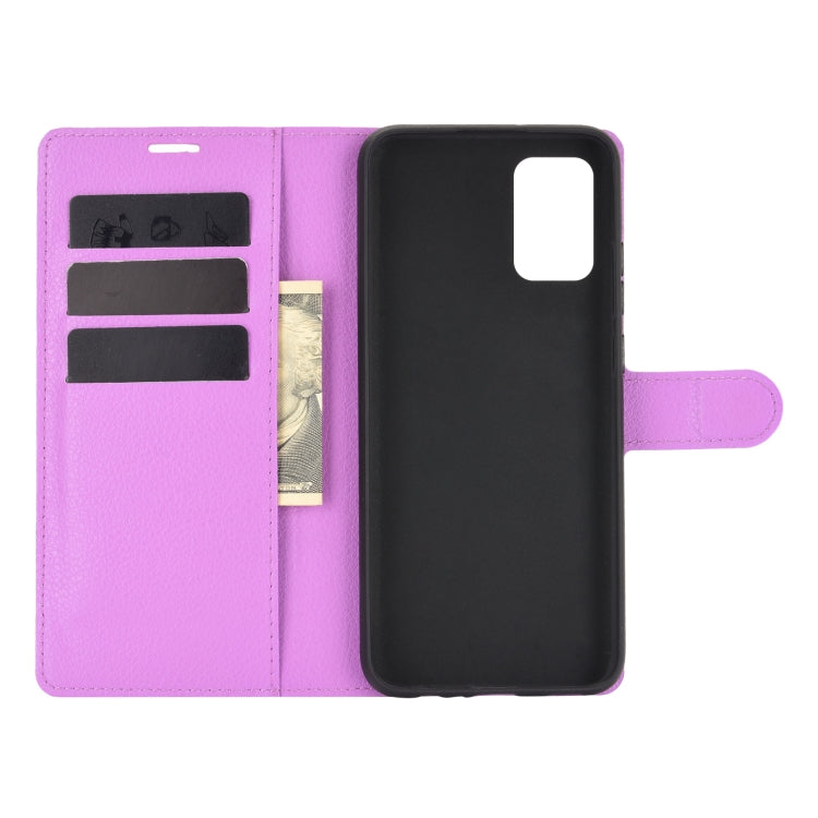 For Samsung Galaxy A02s (US Version) / M02s Litchi Texture Horizontal Flip Protective Case with Holder & Card Slots & Wallet