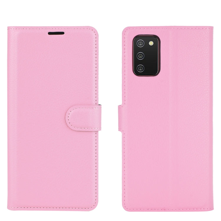 For Samsung Galaxy A02s (US Version) / M02s Litchi Texture Horizontal Flip Protective Case with Holder & Card Slots & Wallet