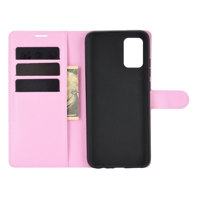 For Samsung Galaxy A02s (US Version) / M02s Litchi Texture Horizontal Flip Protective Case with Holder & Card Slots & Wallet