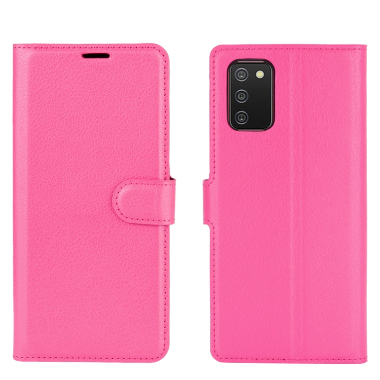 For Samsung Galaxy A02s (US Version) / M02s Litchi Texture Horizontal Flip Protective Case with Holder & Card Slots & Wallet