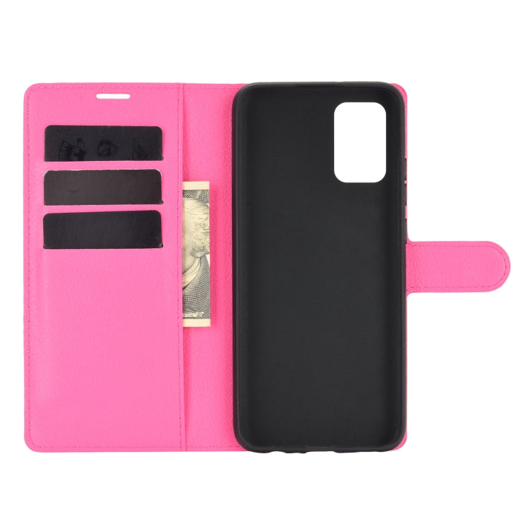 For Samsung Galaxy A02s (US Version) / M02s Litchi Texture Horizontal Flip Protective Case with Holder & Card Slots & Wallet