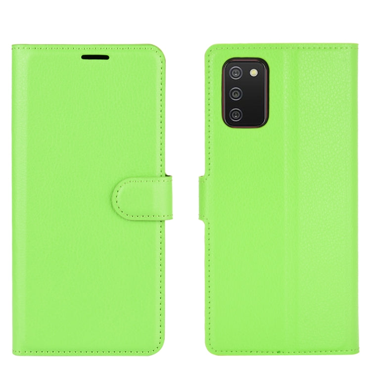For Samsung Galaxy A02s (US Version) / M02s Litchi Texture Horizontal Flip Protective Case with Holder & Card Slots & Wallet