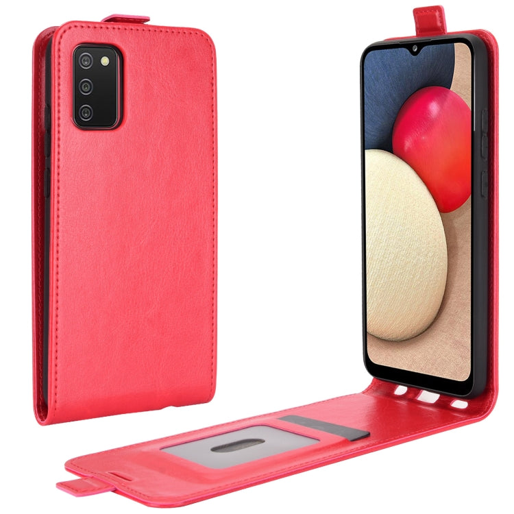 For Samsung Galaxy A02s (US Version) / M20s R64 Texture Single Vertical Flip Leather Protective Case with Card Slots & Photo Frame