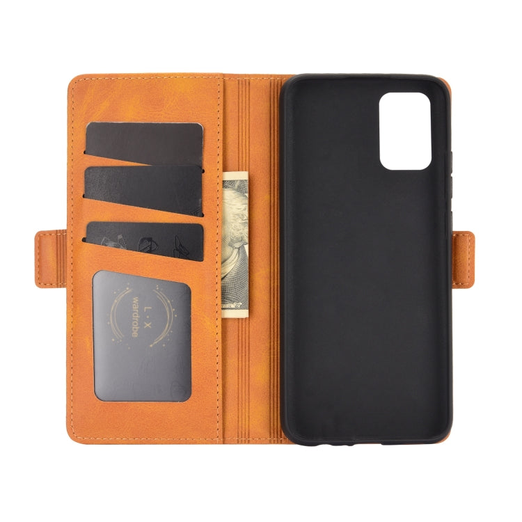 For Samsung Galaxy A02s (US Version) / M02s Dual-side Magnetic Buckle Horizontal Flip Leather Case with Holder & Card Slots & Wallet