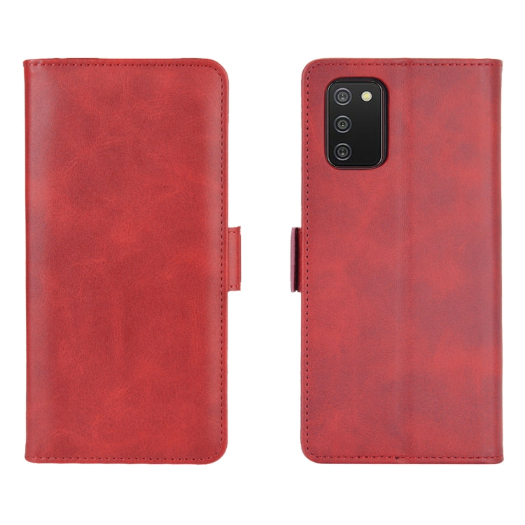 For Samsung Galaxy A02s (US Version) / M02s Dual-side Magnetic Buckle Horizontal Flip Leather Case with Holder & Card Slots & Wallet