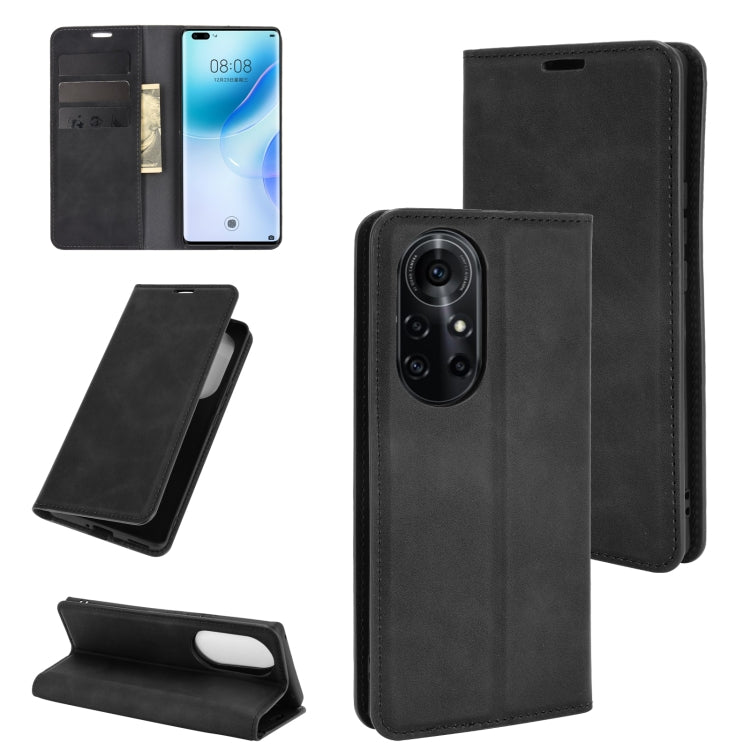For Huawei nova 8 Pro 5G Retro-skin Business Magnetic Suction Leather Case with Holder & Card Slots & Wallet