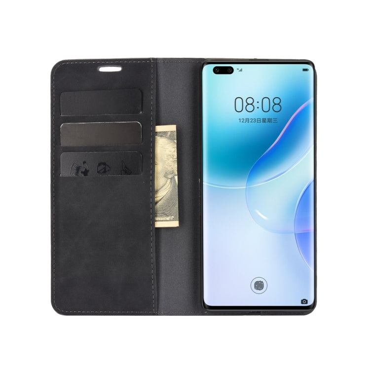 For Huawei nova 8 Pro 5G Retro-skin Business Magnetic Suction Leather Case with Holder & Card Slots & Wallet